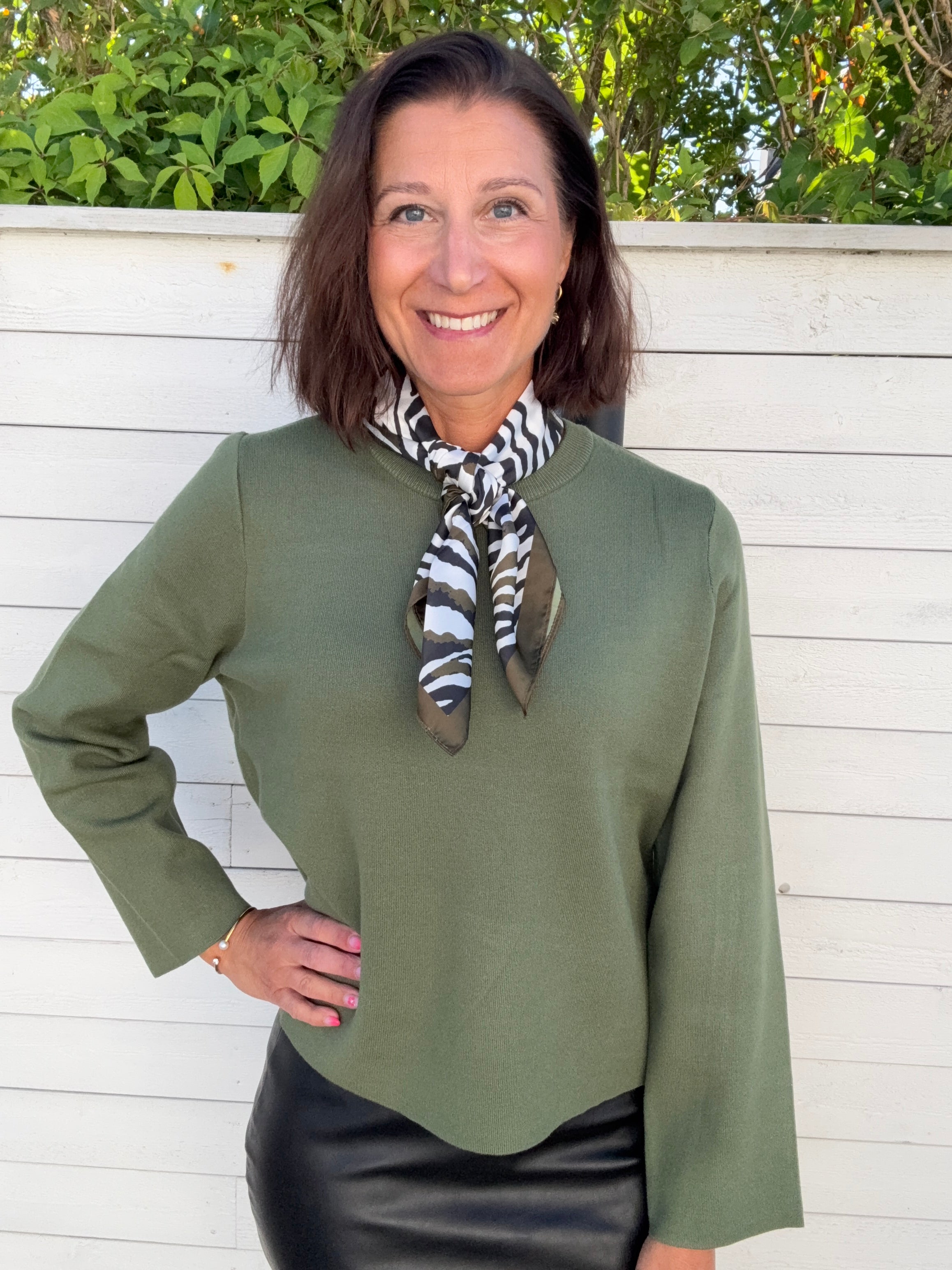 OBJREYNARD O-NECK PULLOVER BRONZE GREEN