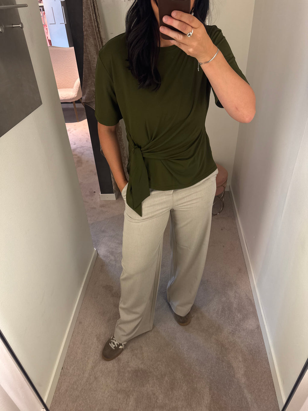 JDYDEA LIFE 2/4 KNOT TOP FOREST NIGHT