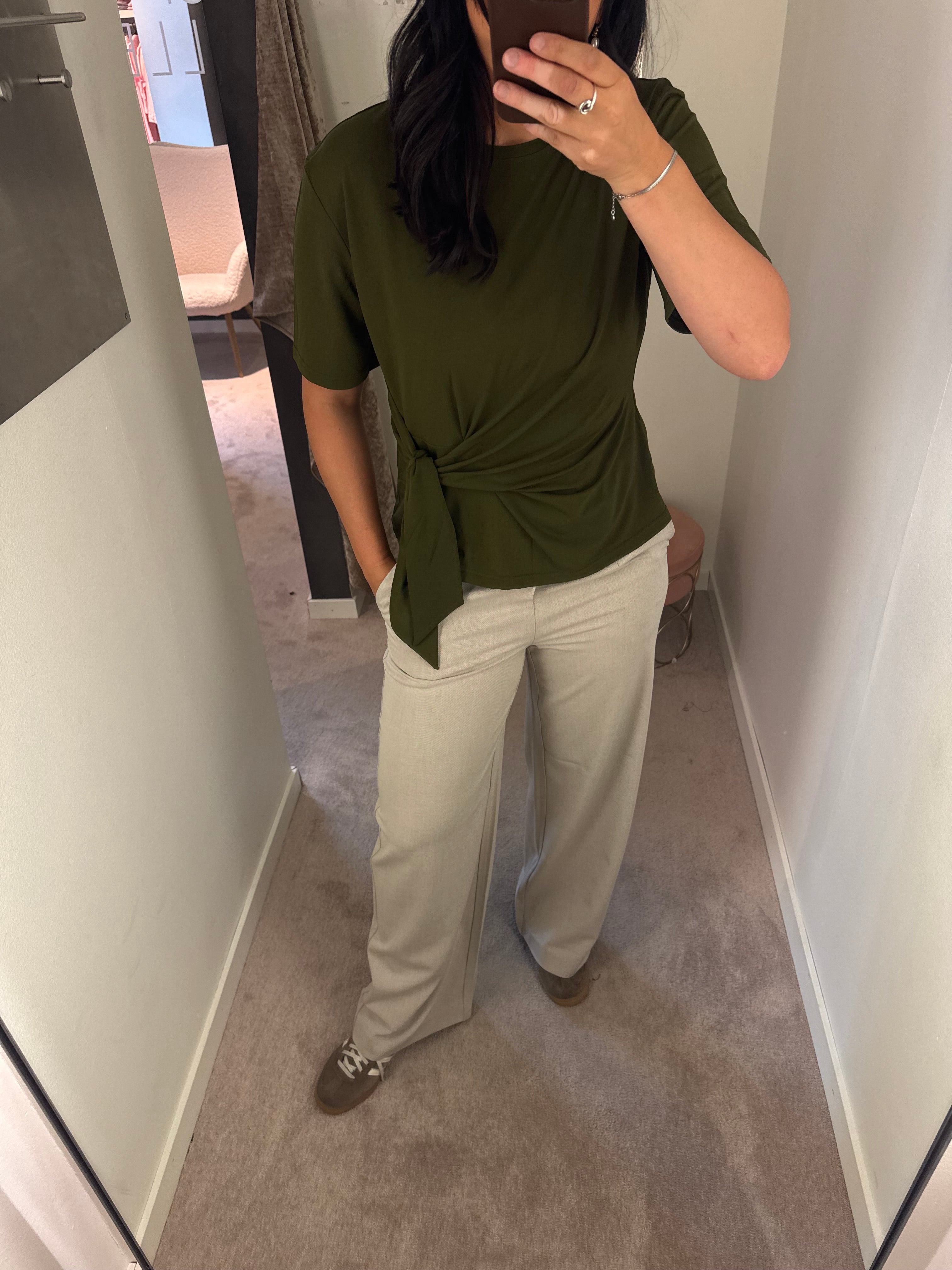 JDYDEA LIFE 2/4 KNOT TOP FOREST NIGHT