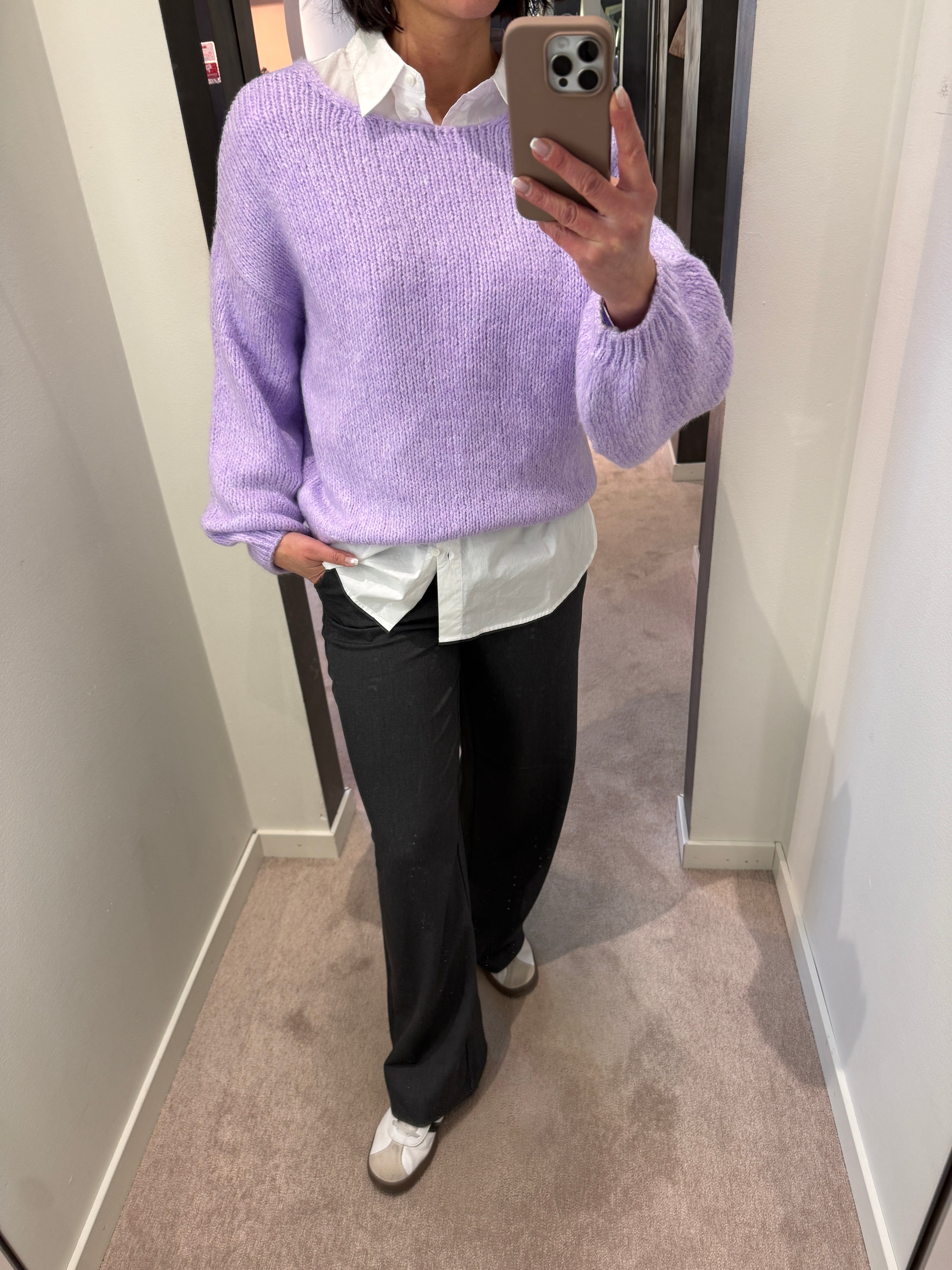 JDYDINEA L/S REVERSIBLE PULLOVER PASTEL LILAC