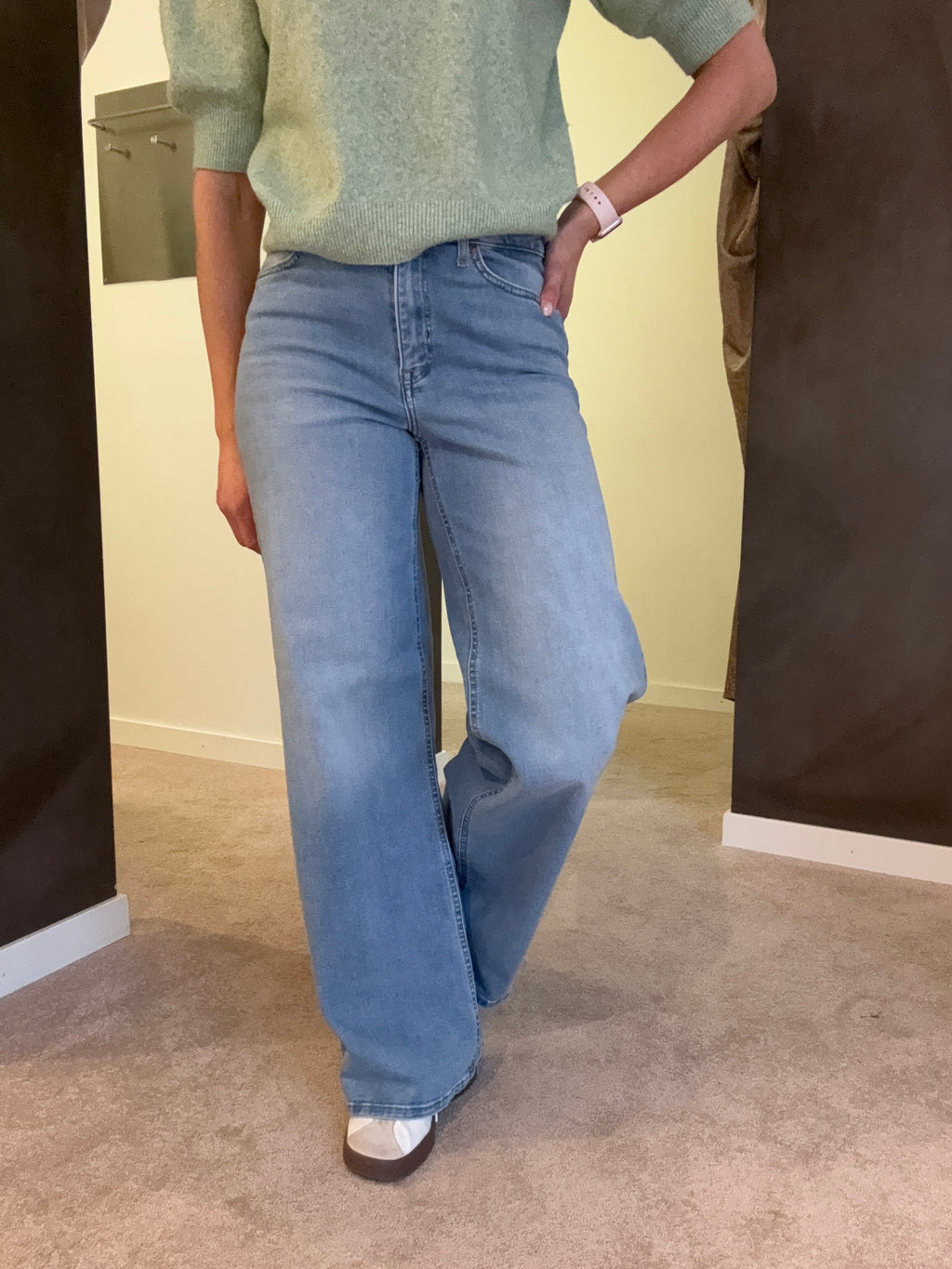 ONLMADISON BLUSH HW WIDE DNM CRO371