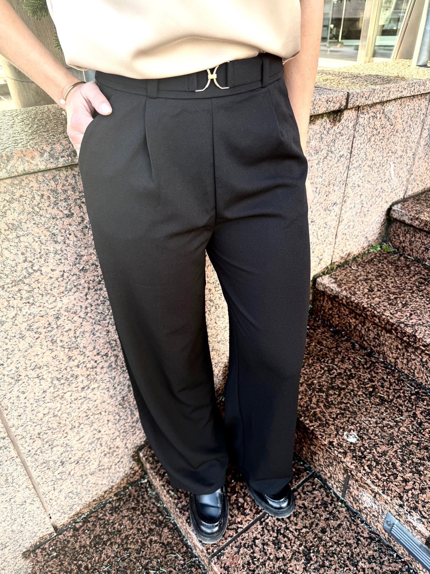 JDYGEGGO LIFE BELT PANT BLACK