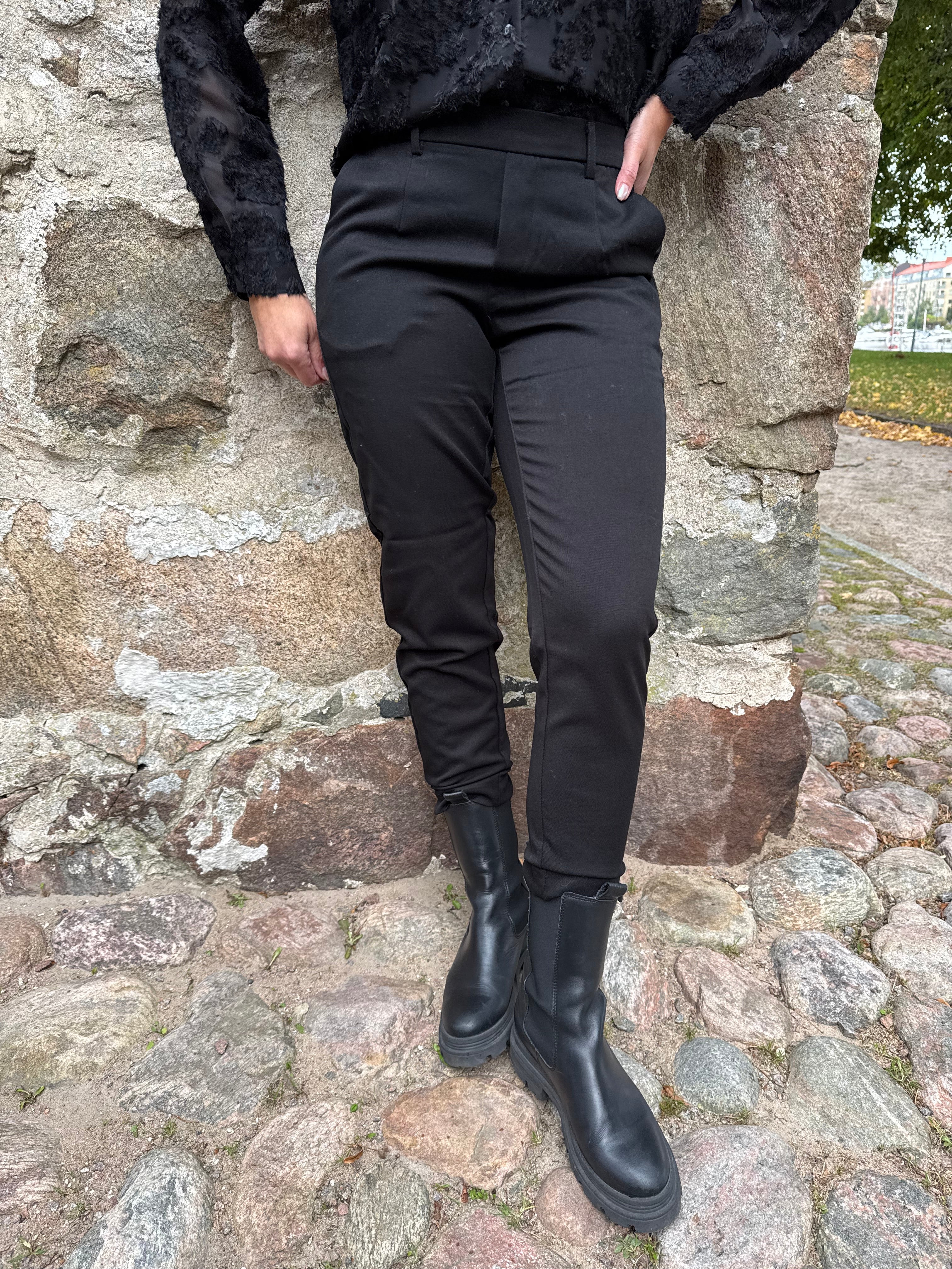 OBJLISA SLIM PANT BLACK