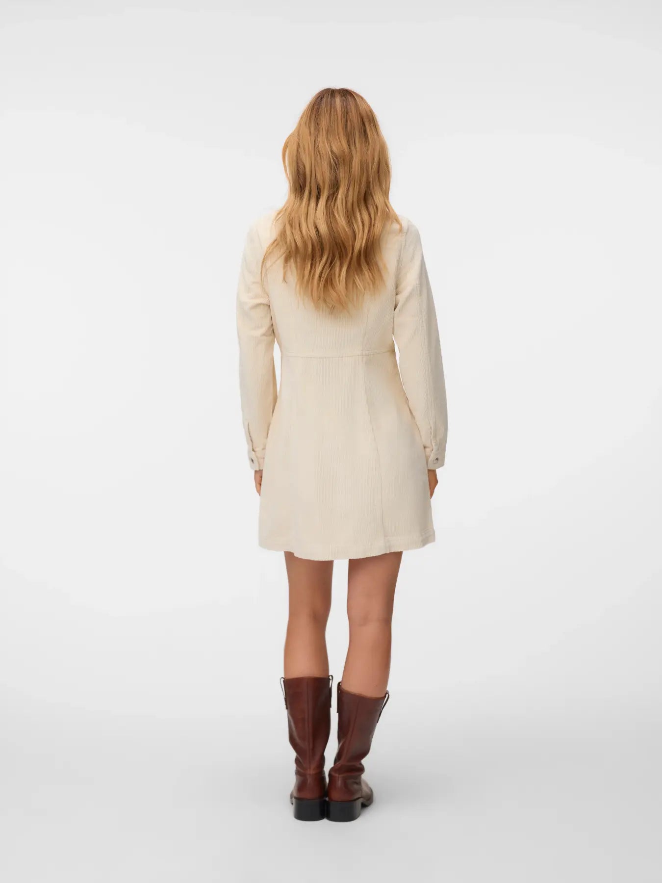 VMDAISY LS SHORT CORD DRESS OATMEAL