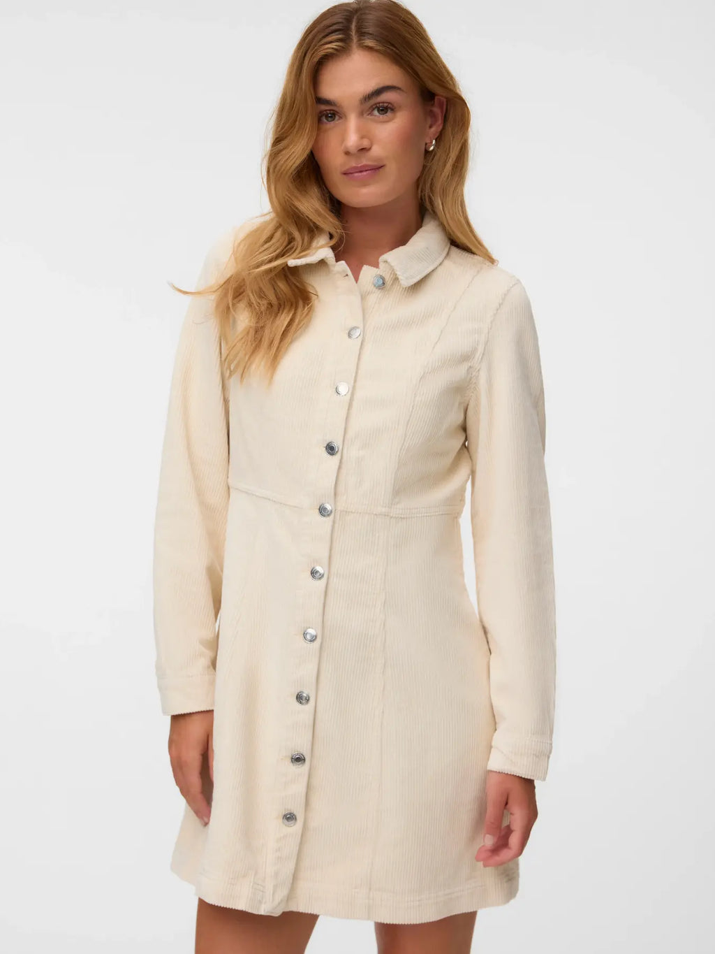VMDAISY LS SHORT CORD DRESS OATMEAL