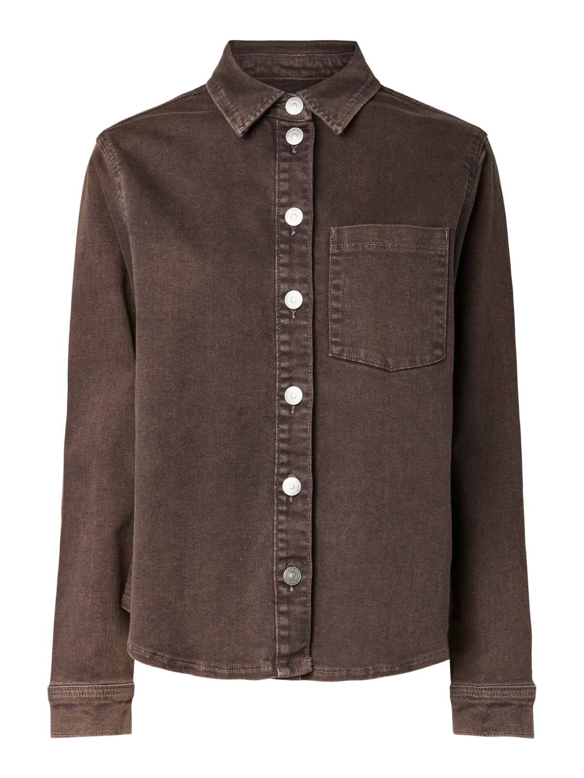 PCSILKE LS SHIRT HOT FUDGE