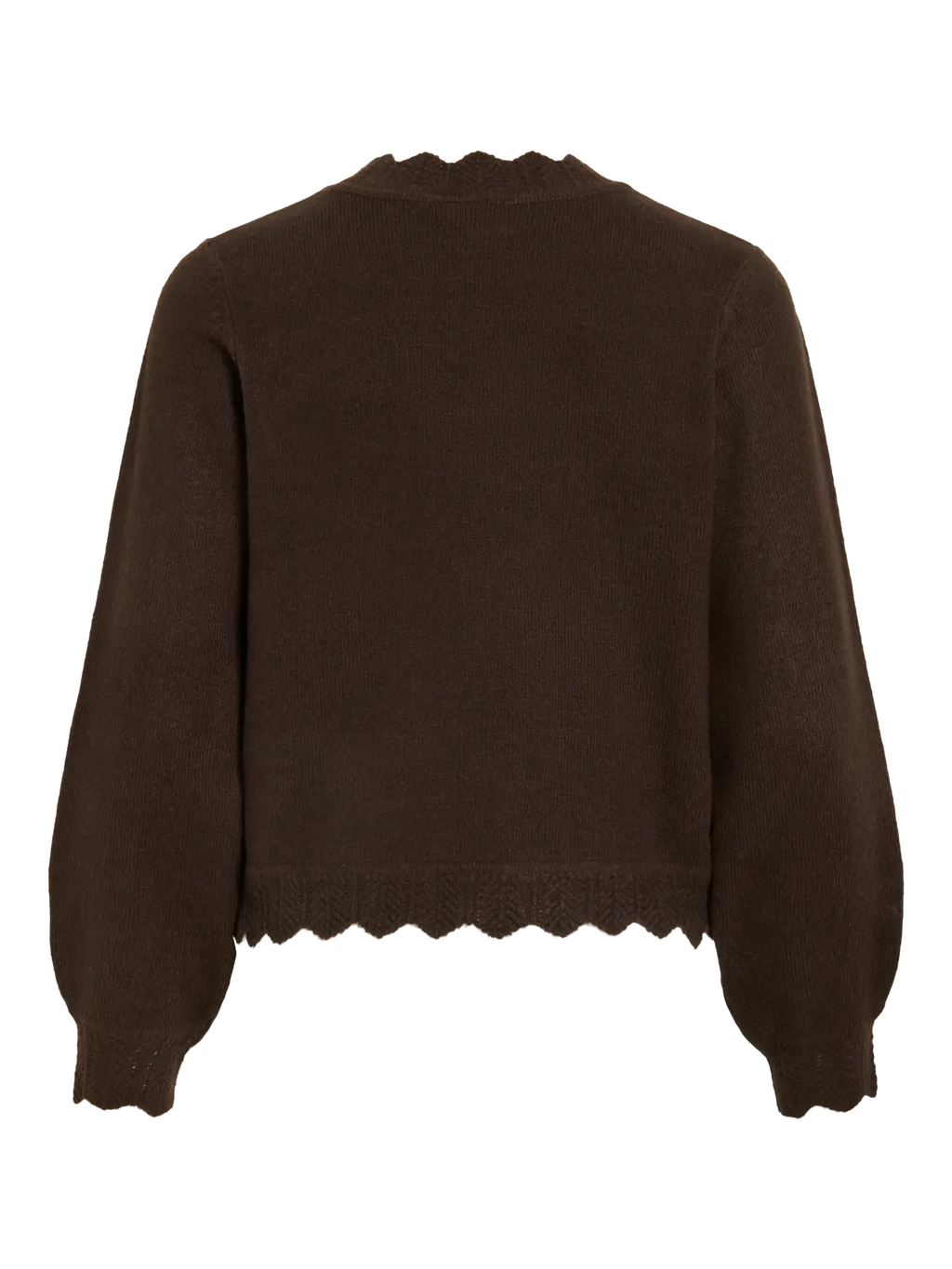 VINIKOLINA O-NECK L/S KNIT TOP COFFEE BEAN