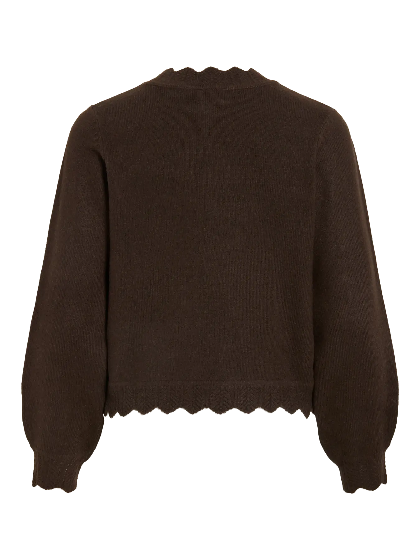 VINIKOLINA O-NECK L/S KNIT TOP COFFEE BEAN
