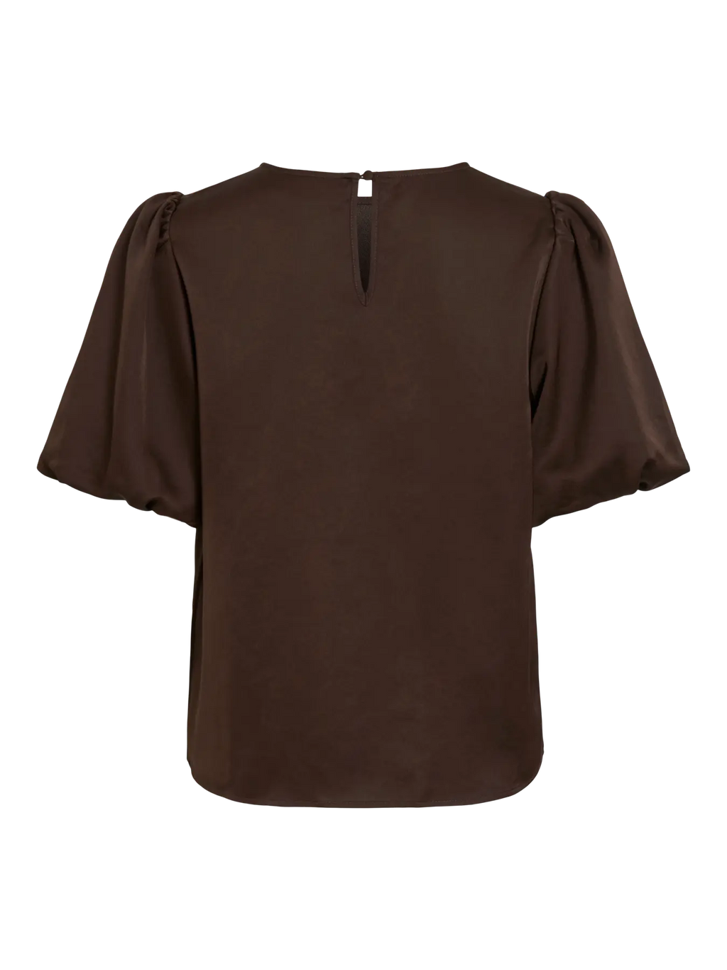 VIELLETTE 2/4 SATIN PUFF TOP COFFEE BEAN