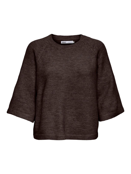 ONLSIMONI 3/4 PULLOVER COFFE BEAN