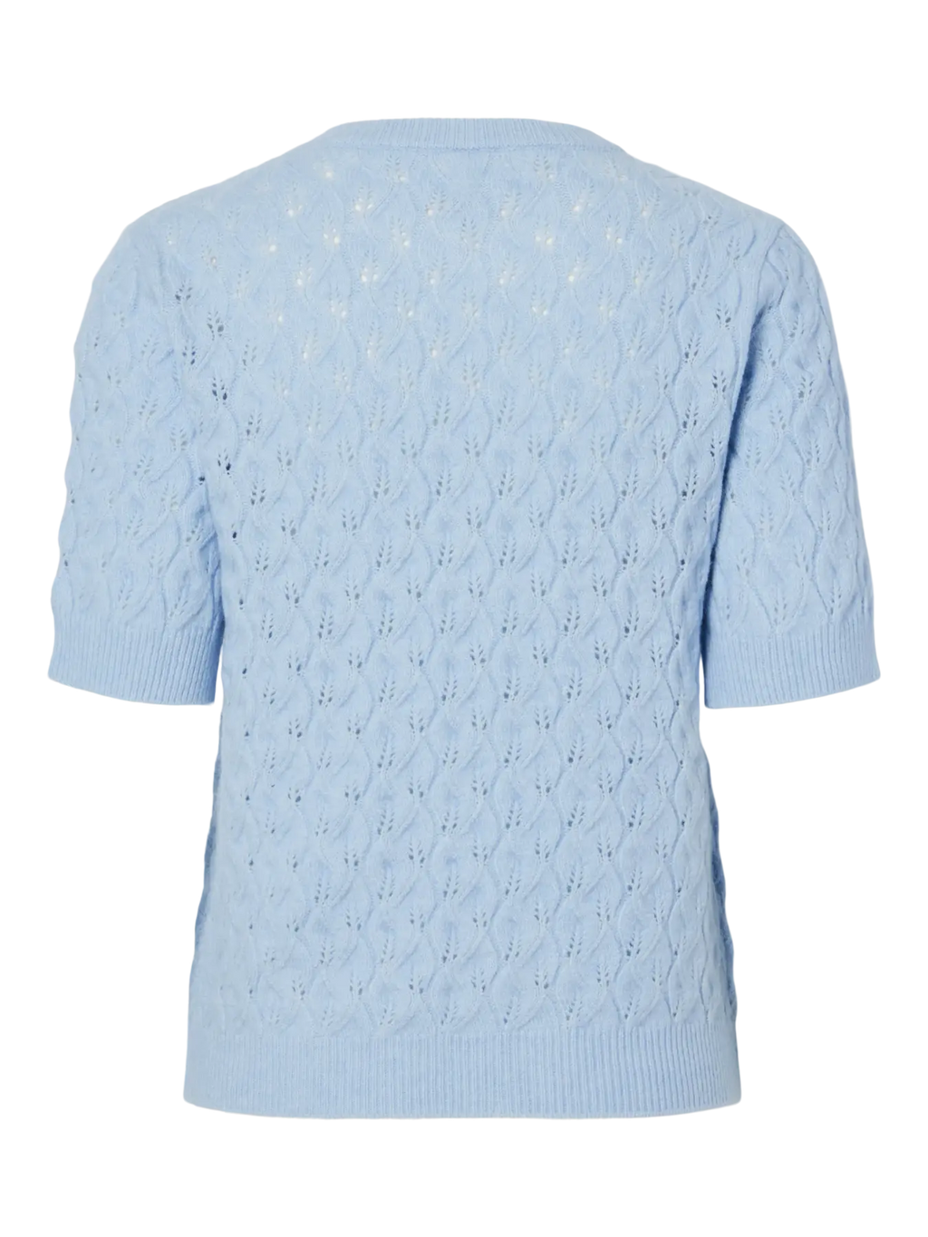 PCLELOU SS O-NECK KNIT- LJUSBLÅ