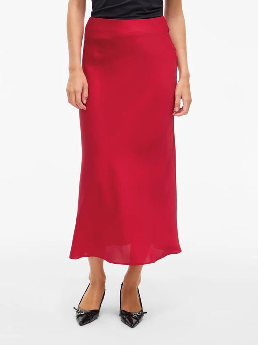 VIELLETTE HW MIDI SKIRT JESTER RED