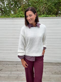 VIMARLEY L/S KNIT PULLOVER EGRET