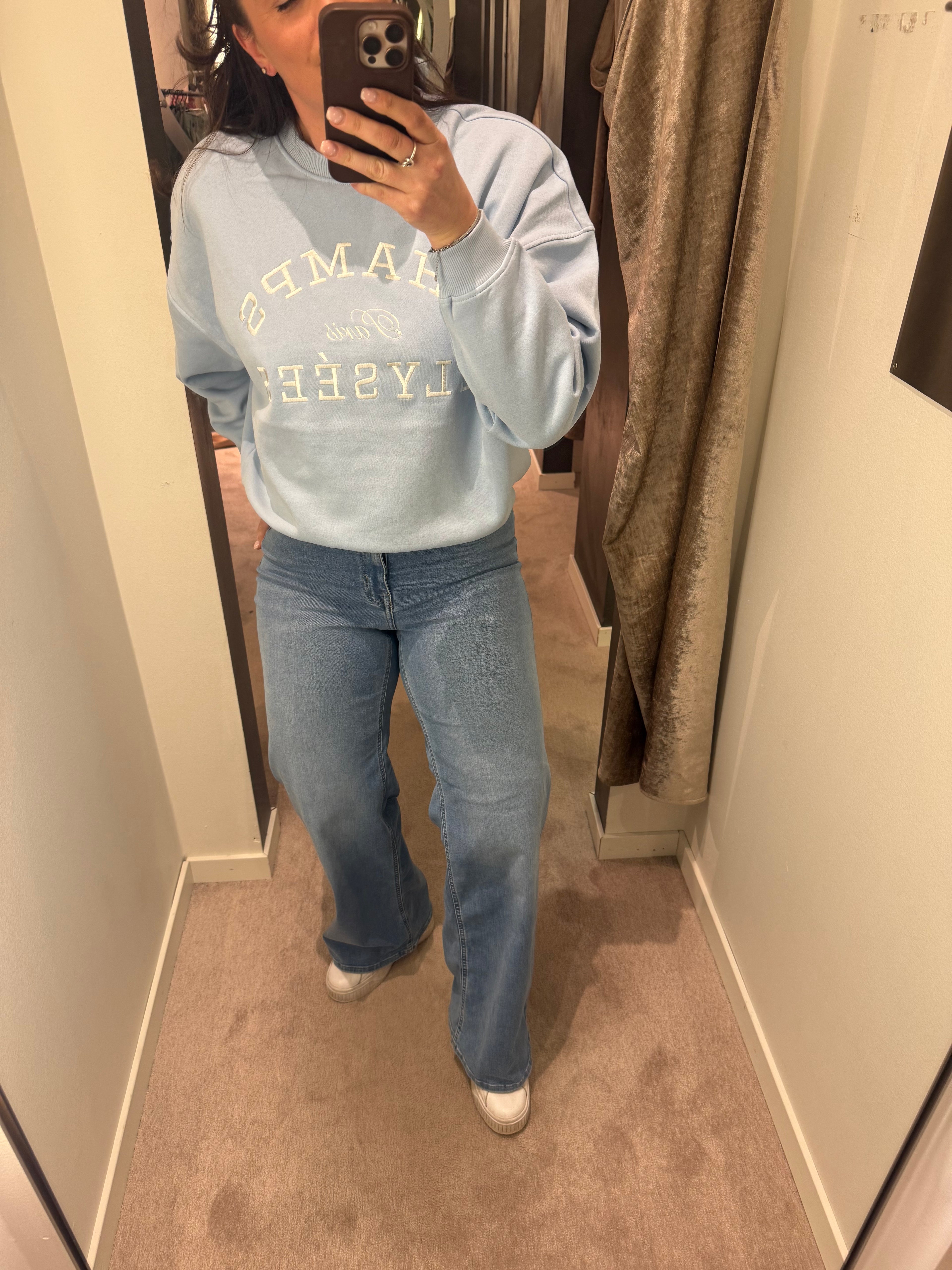 JDYMESA L/S O-NK SWEAT CASHMERE BLUE