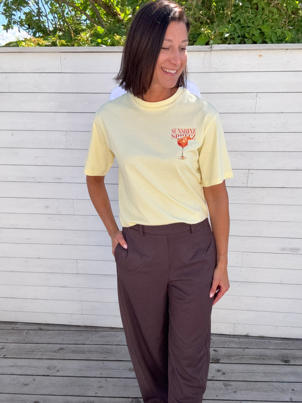 VMPAULINA THEA SS T-SHIRT SUNSHINE SPRITZ