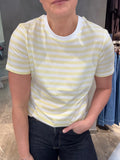 PCRIA SS TEE STRIPES FRENCH VANILLA