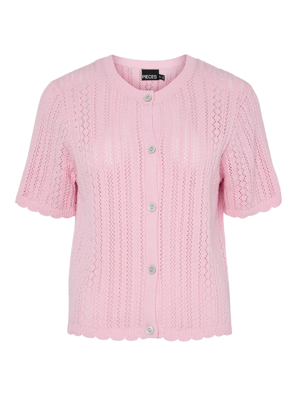 PCNUKA SS O-NECK KNIT CARDIGAN