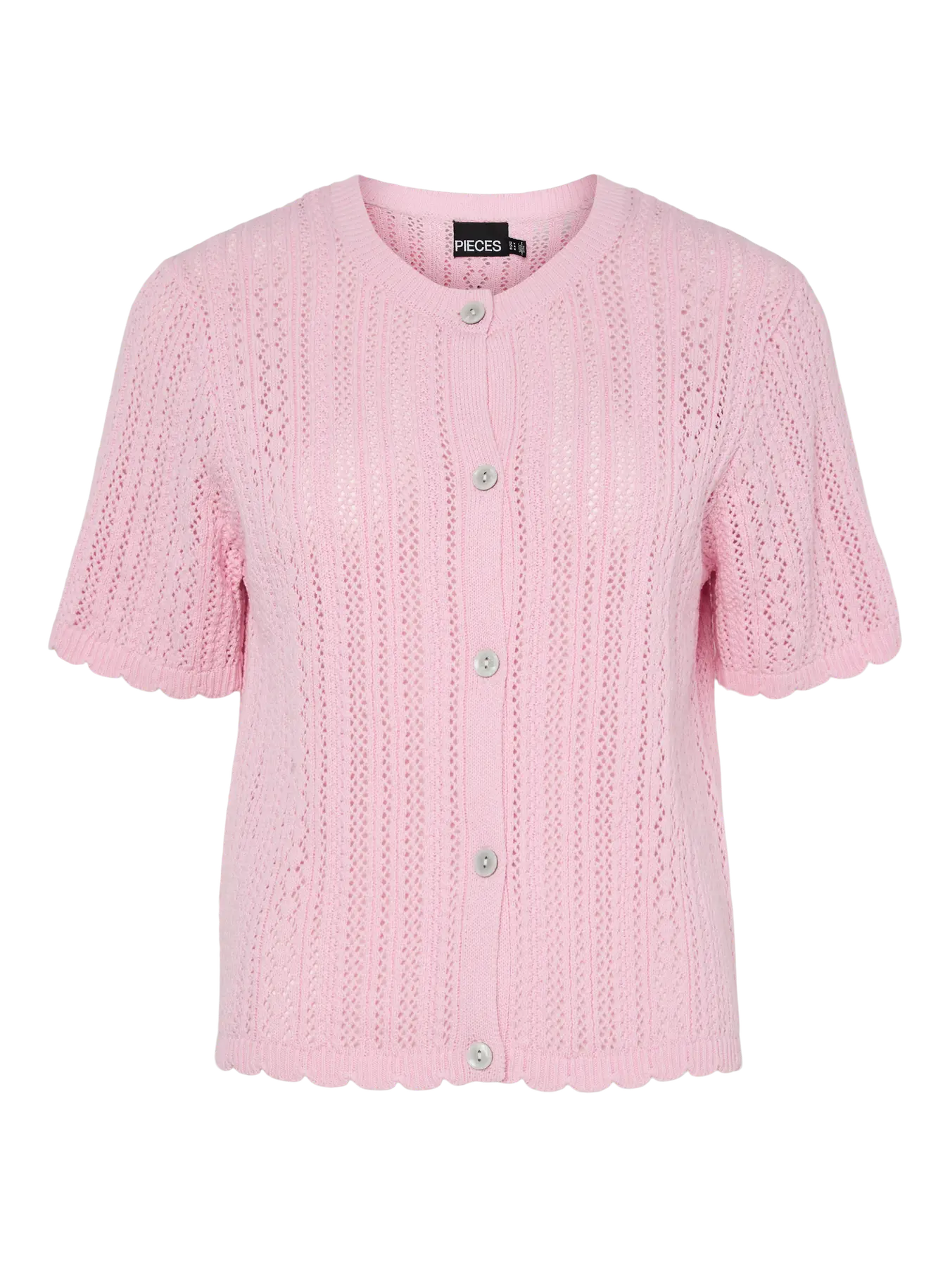 PCNUKA SS O-NECK KNIT CARDIGAN