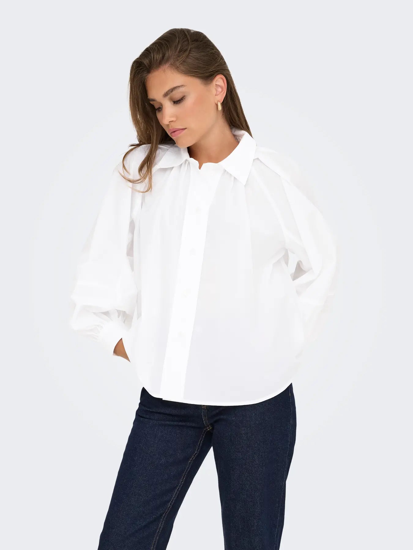 ONLRIVER LS SHIRT WHITE