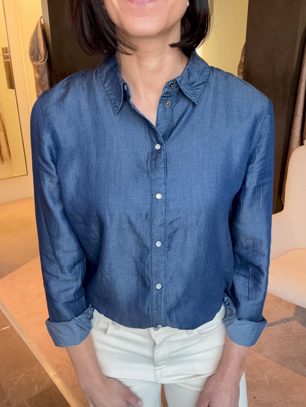 JDYJASPER L/S SHIRT DARK BLUE DENIM