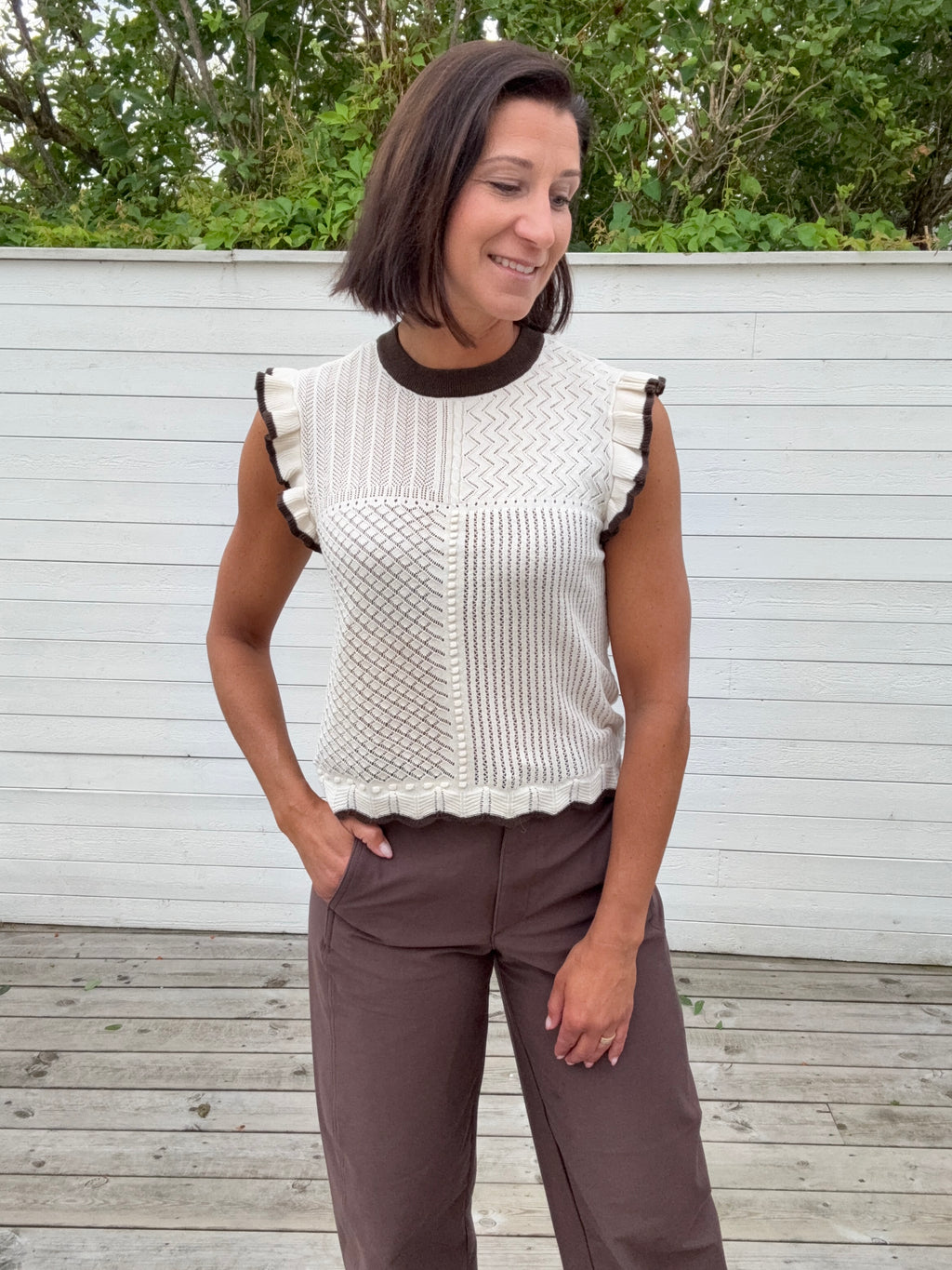 JDYVIOLET S/L FRILL PULLOVER
