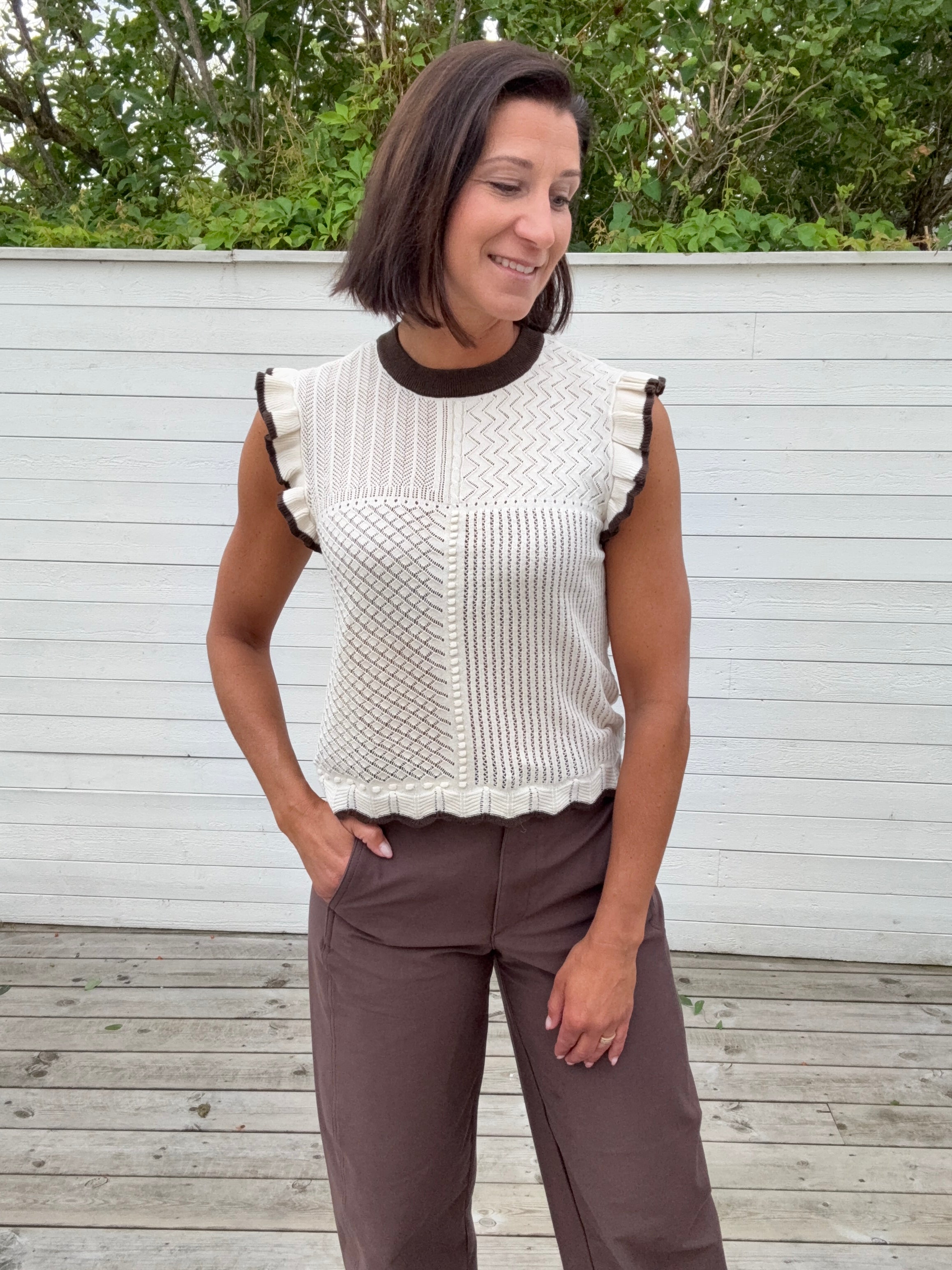JDYVIOLET S/L FRILL PULLOVER