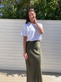 VIELLETTE HW MIDI SKIRT FOREST NIGHT