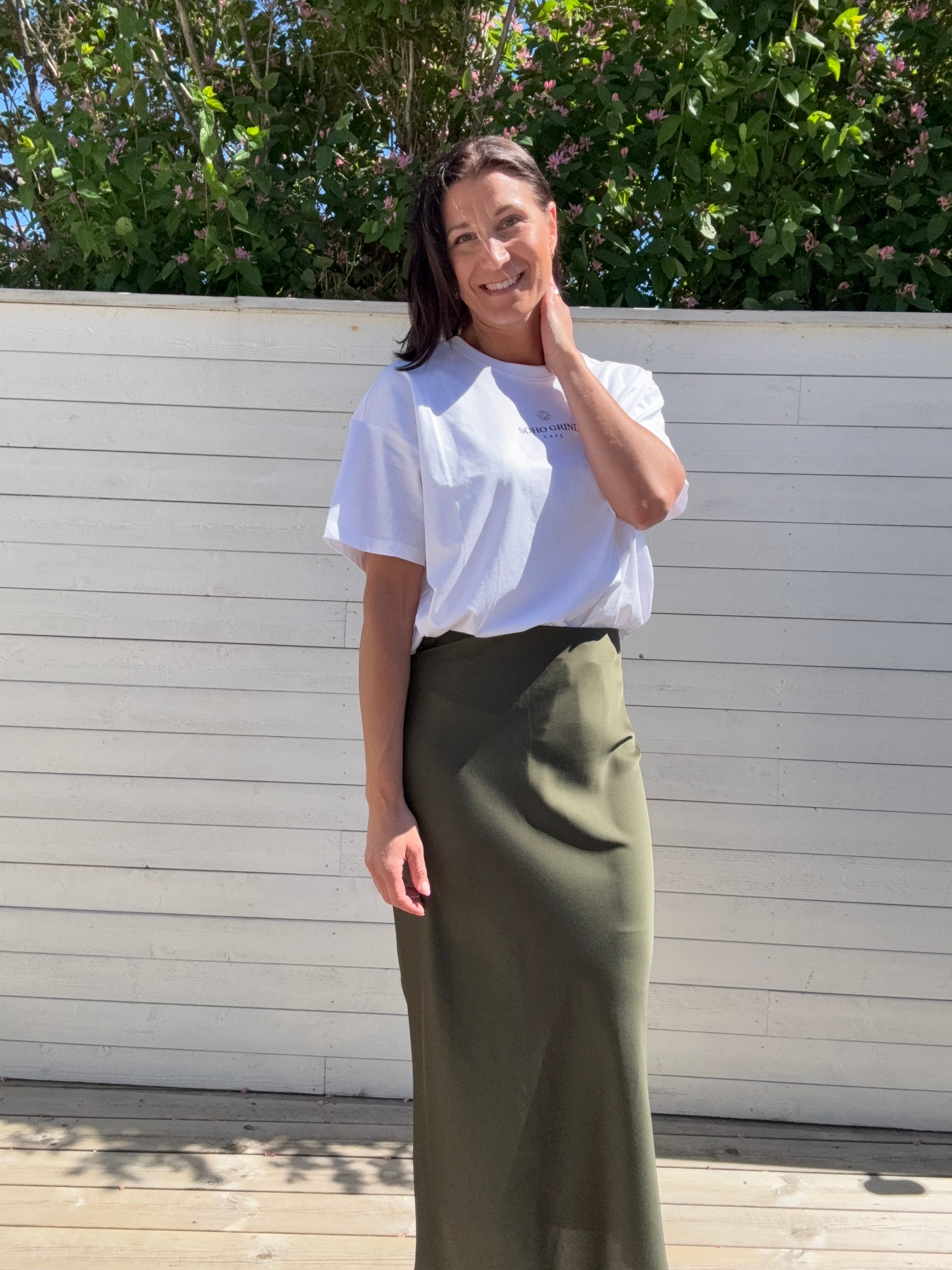 VIELLETTE HW MIDI SKIRT FOREST NIGHT