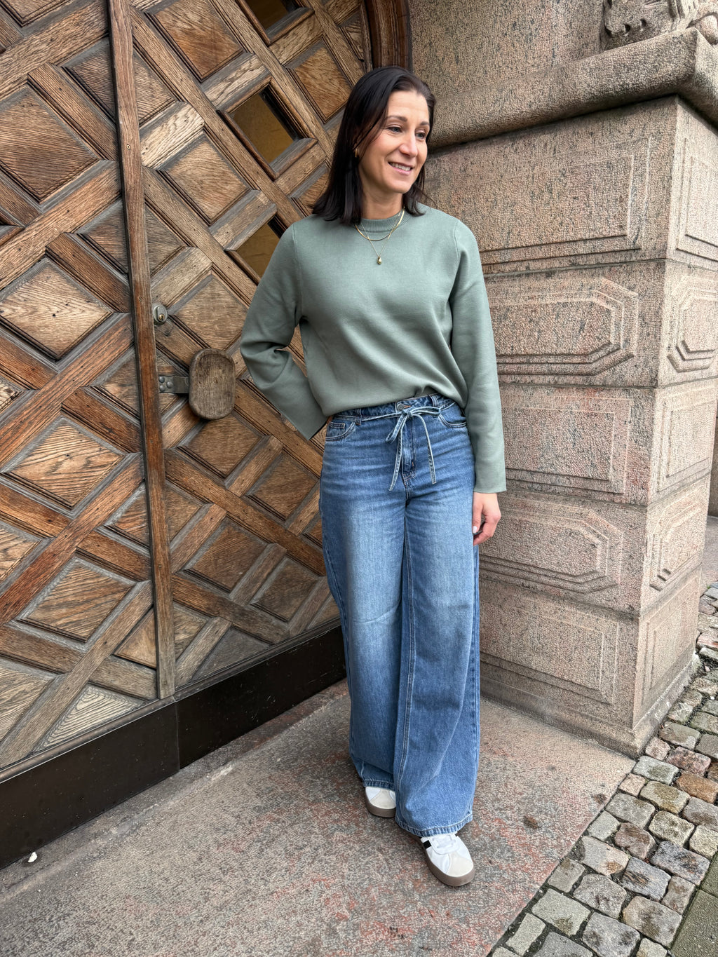 OBJROSIE MW WIDE JEANS MBD