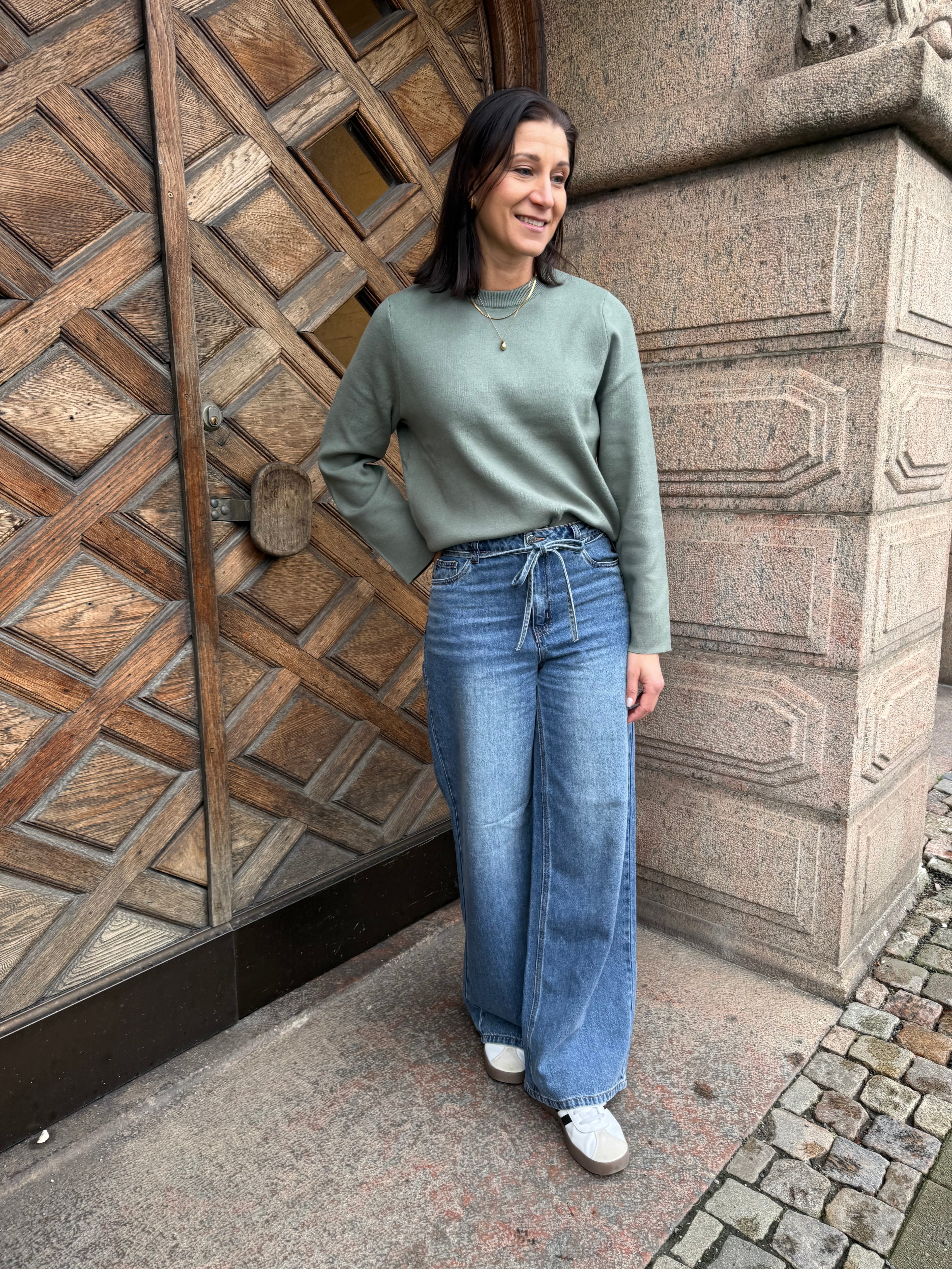 OBJROSIE MW WIDE JEANS MBD