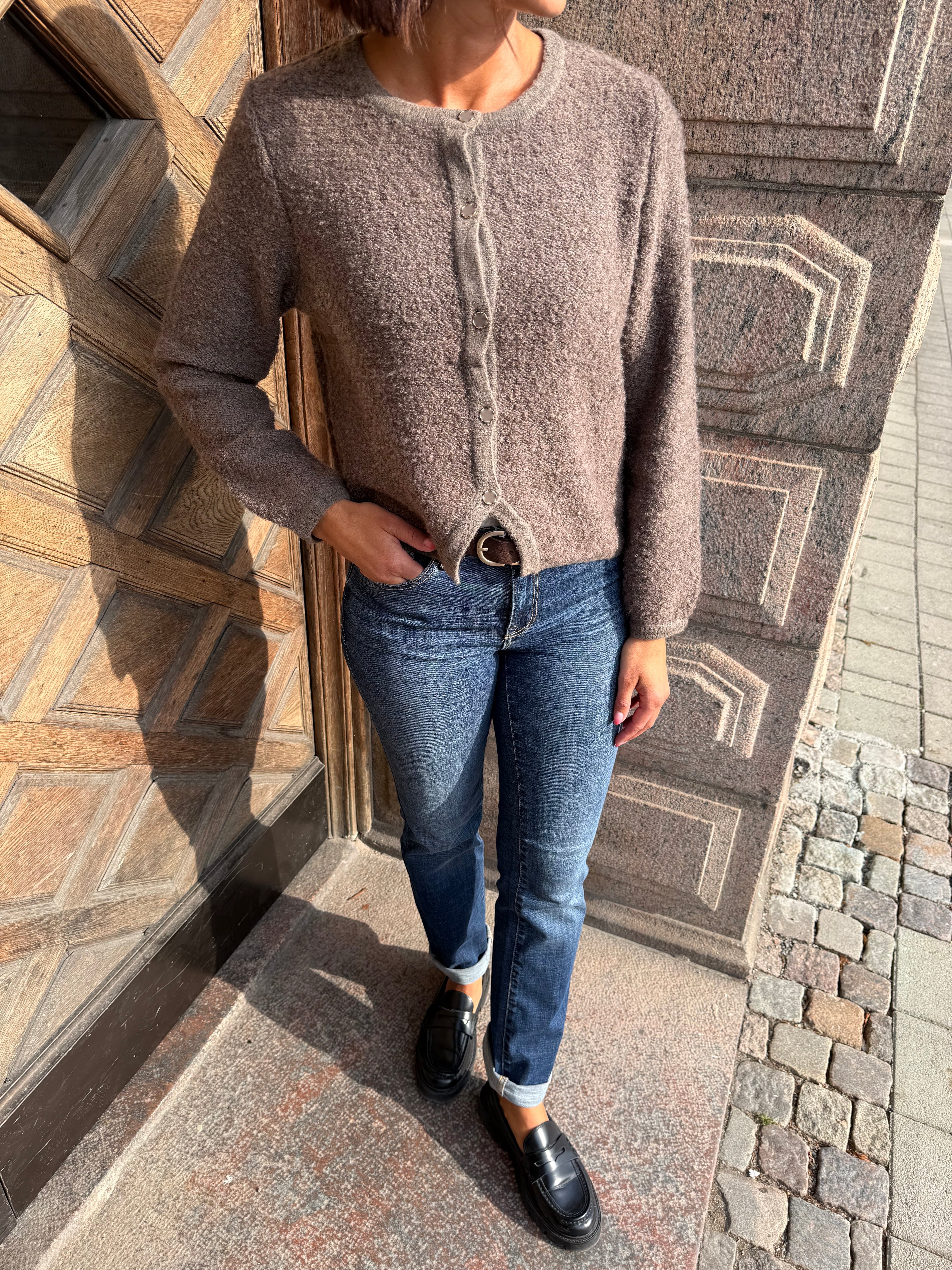 VIPIGGA O-NECK L/S KNIT JACKET FALCON