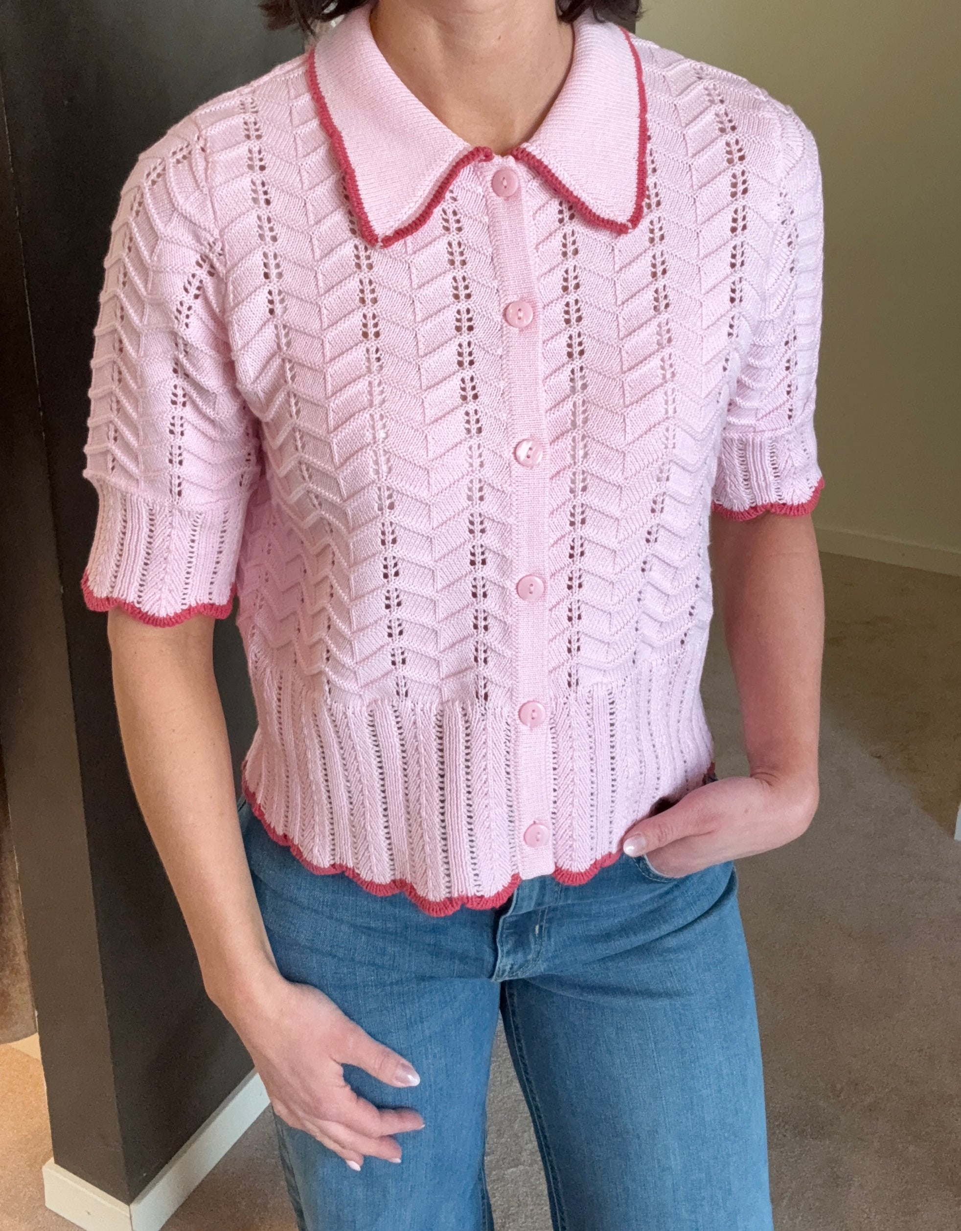 VIZINNIA 2/4 BUTTON KNIT CARDIGAN