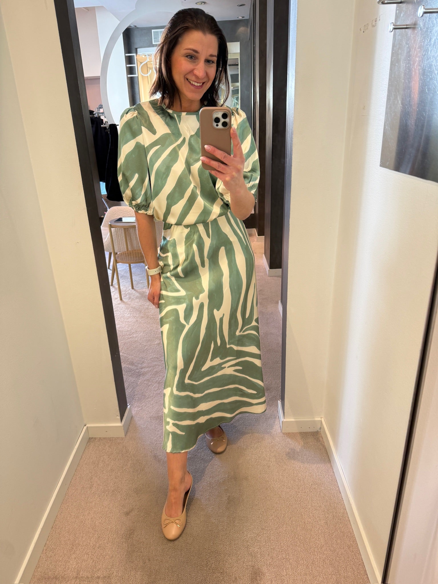 GEWKO SKIRT- Green print