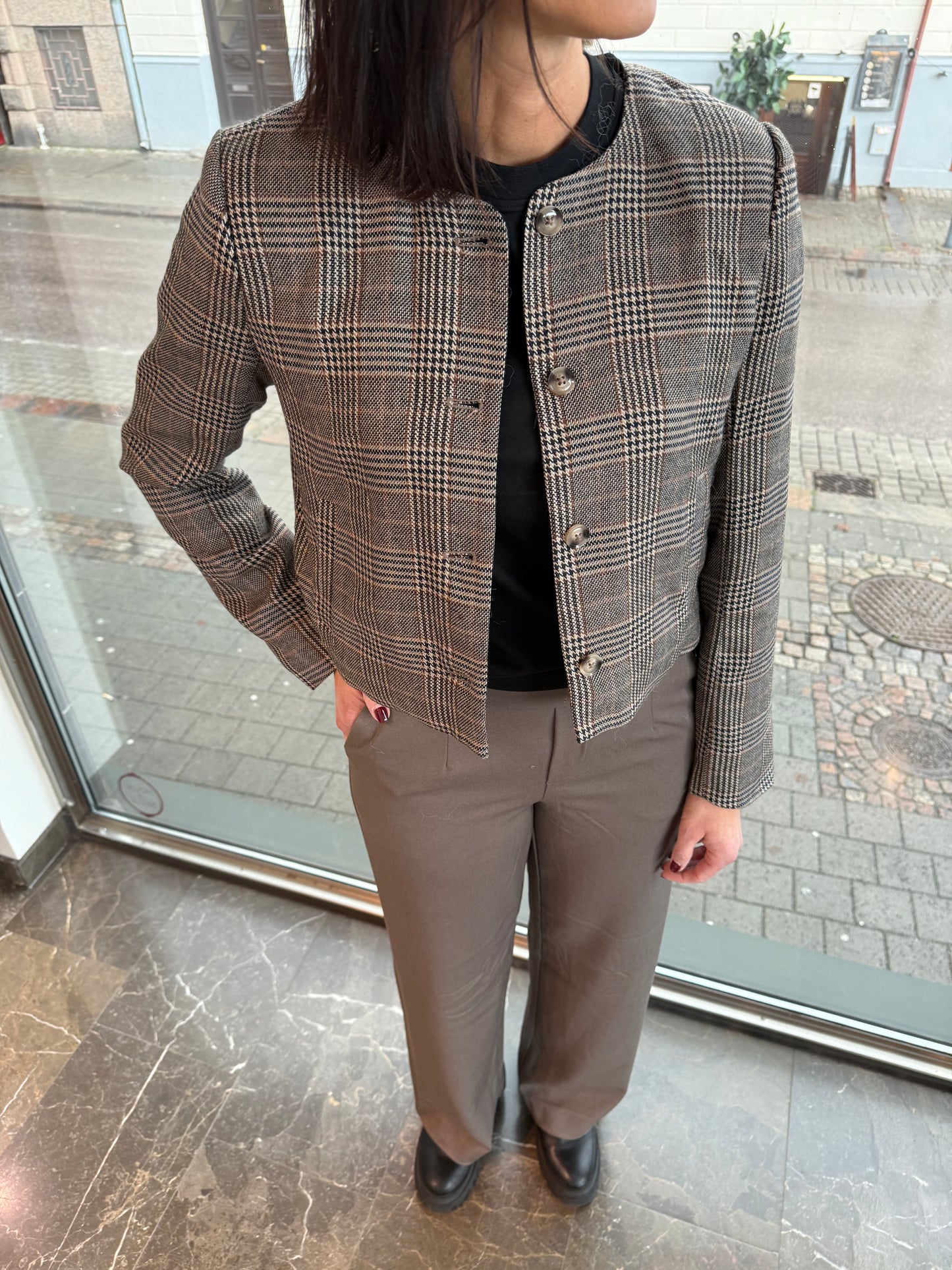 VMSTINA LS CHECK BLAZER