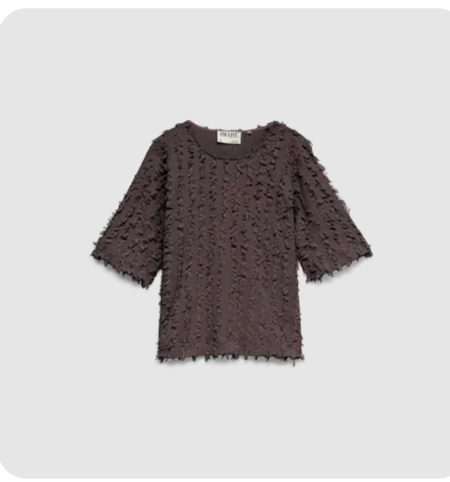 AWDESTINY 2/4 O-NECK TOP- CHOCOLATE TORTE