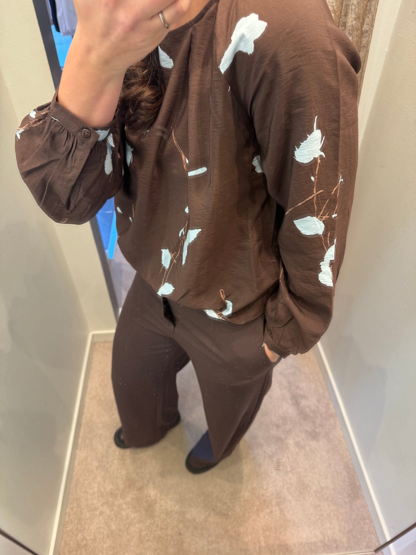 OBJBRIE L/S RE O-NECK TOP