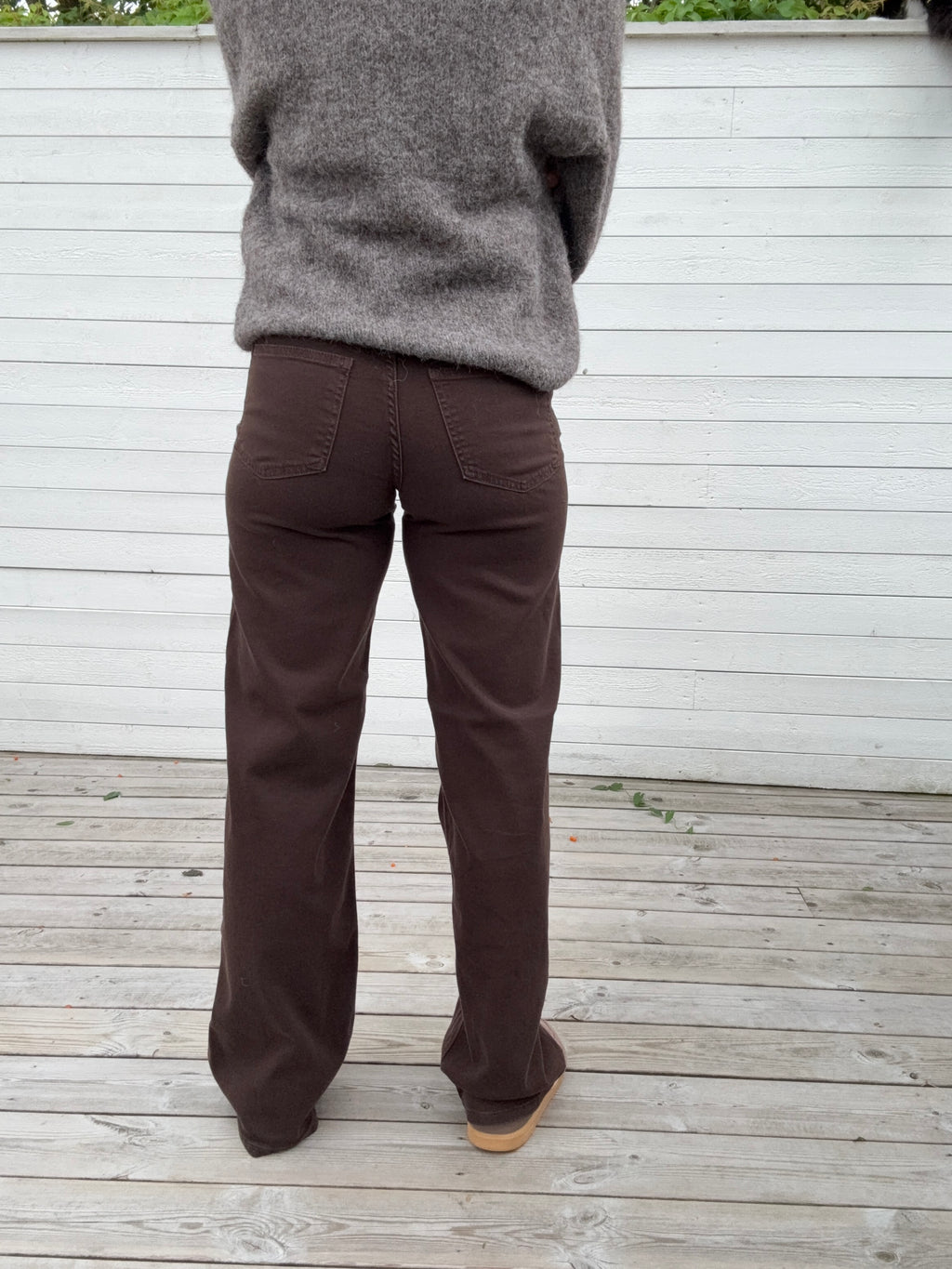 ONLMADISON BLUSH HW WIDE DARK BROWN DENIM