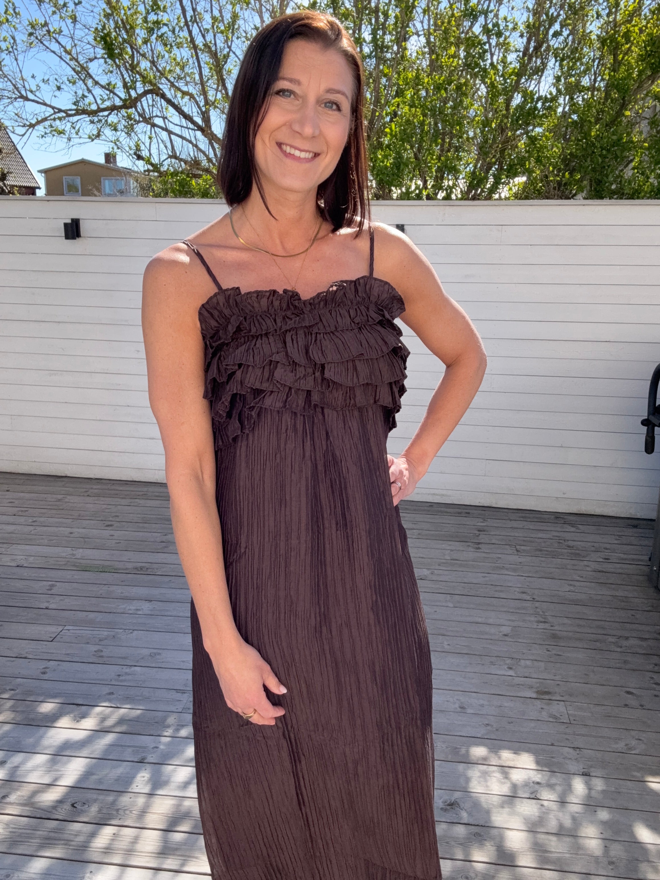 OBJLYNE S/L RE LONG DRESS