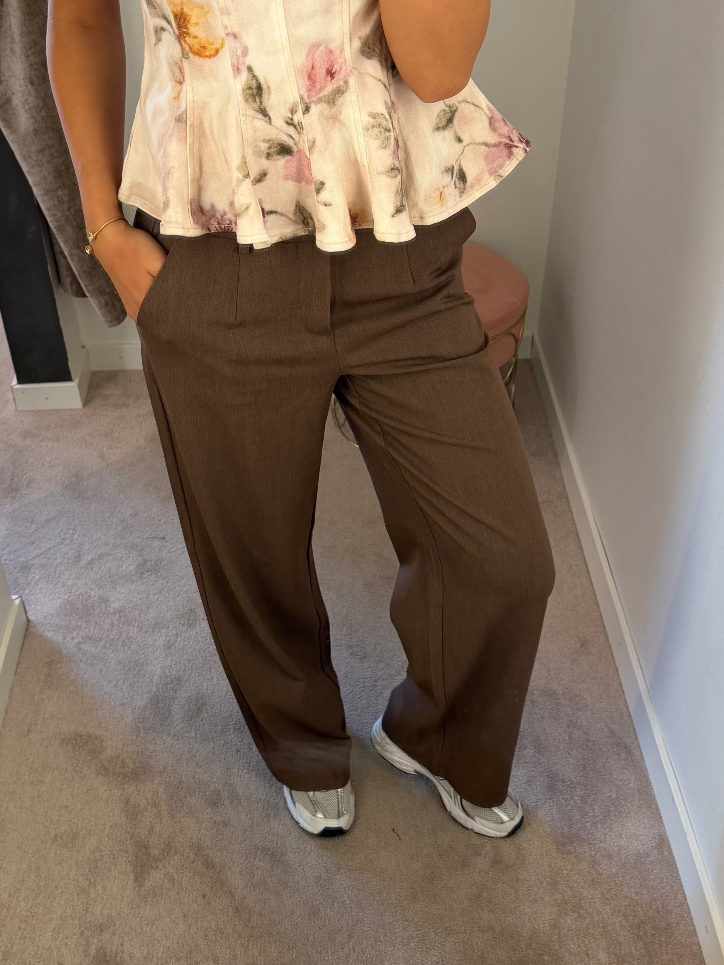 OBJLISA WIDE PANT CARAFE MELANGE