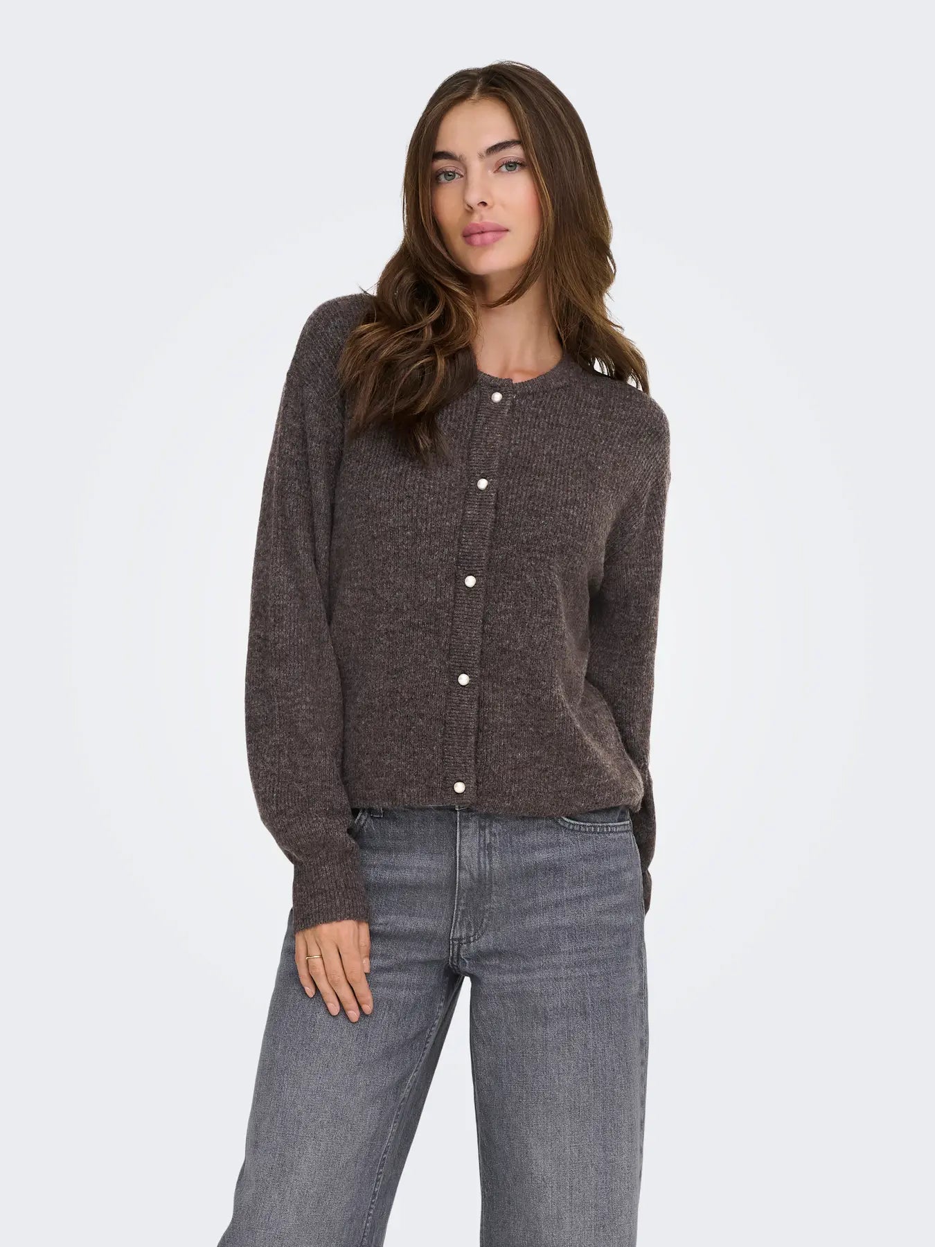 JDYLUMI L/S BUTTON CARDIGAN BRACKEN