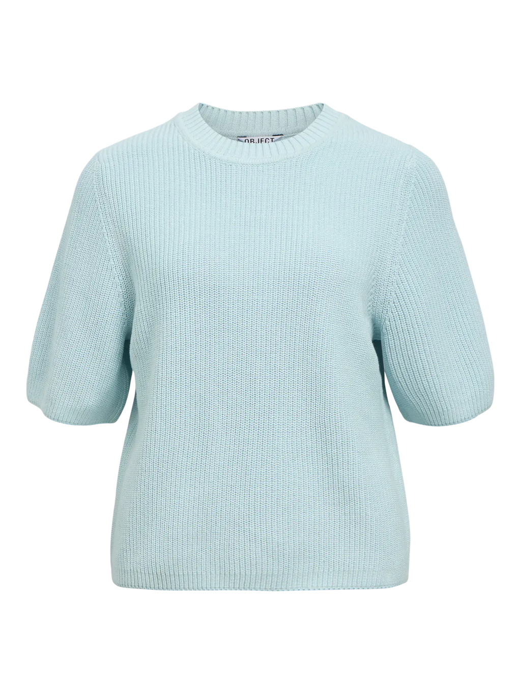 OBJFLO S/S KNIT PULLOVER WINTER SKY