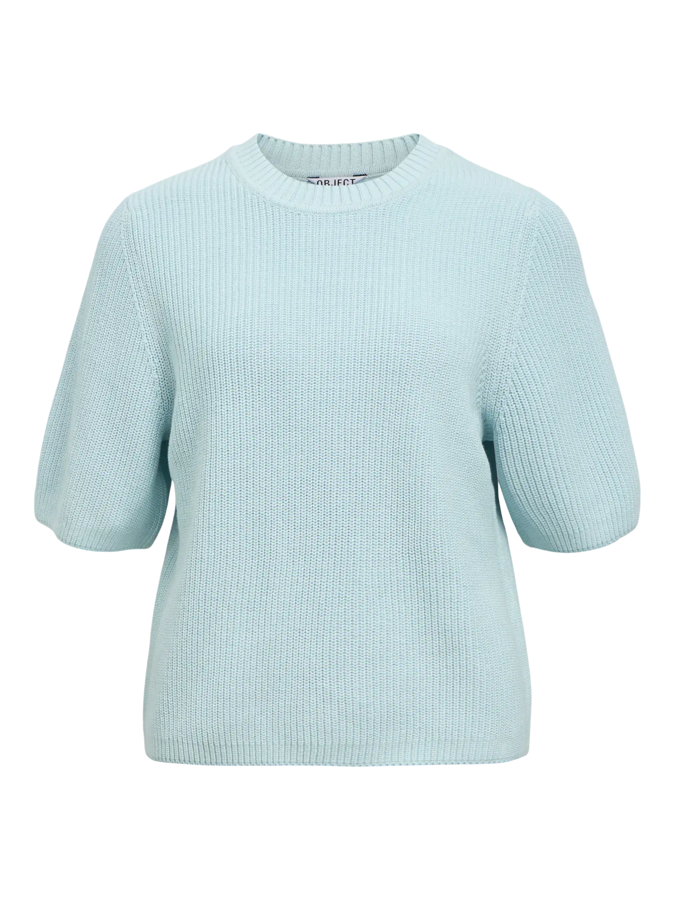 OBJFLO S/S KNIT PULLOVER WINTER SKY
