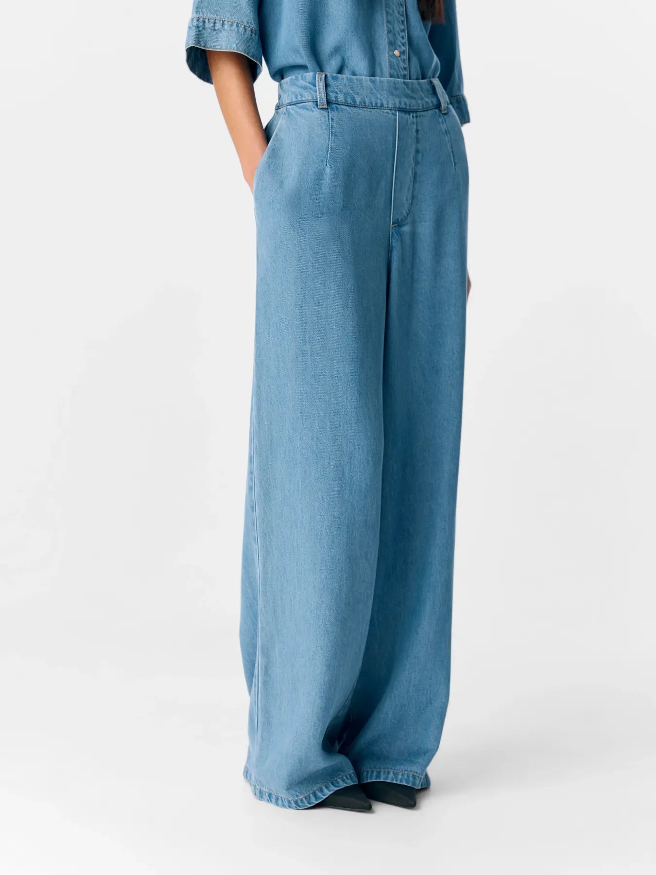 OBJFRAME LISA WIDE MW PANT  LBD