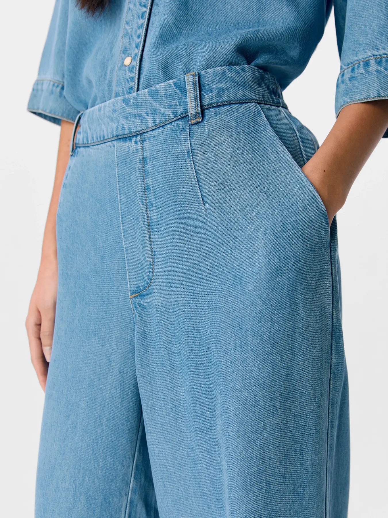 OBJFRAME LISA WIDE MW PANT  LBD