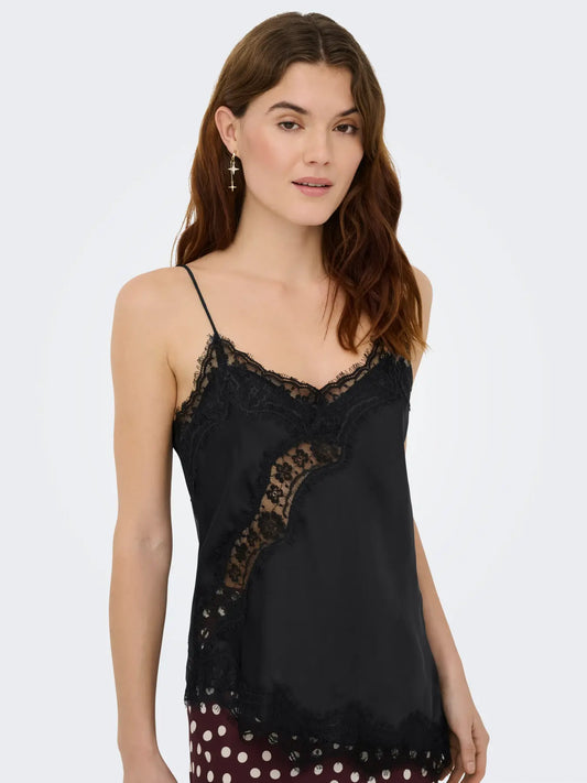 JDYFIFI S/L ASYM LACE SINGLET