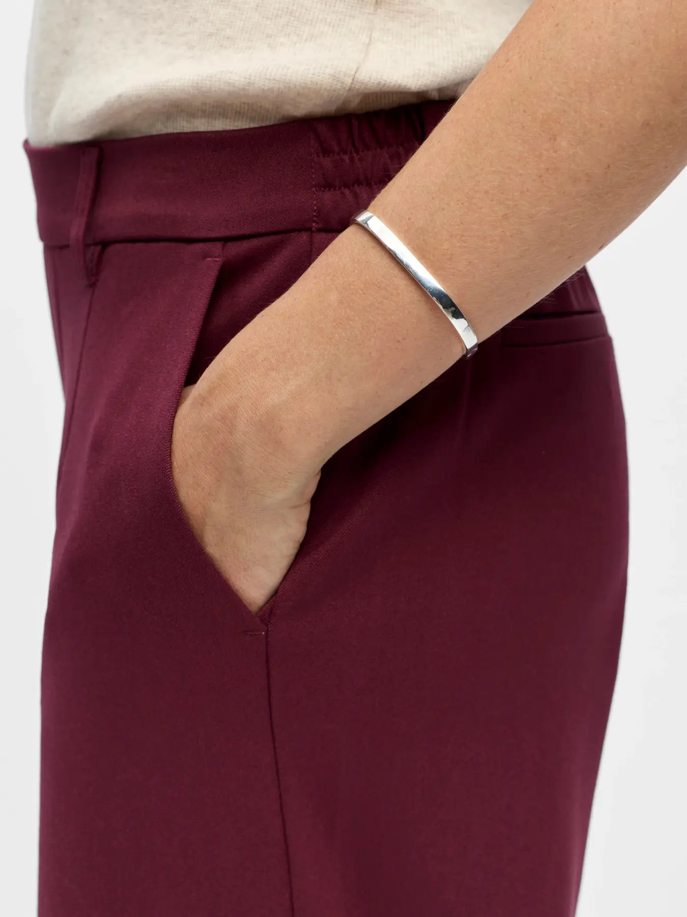 OBJLISA WIDE PANT WINDSOR WINE