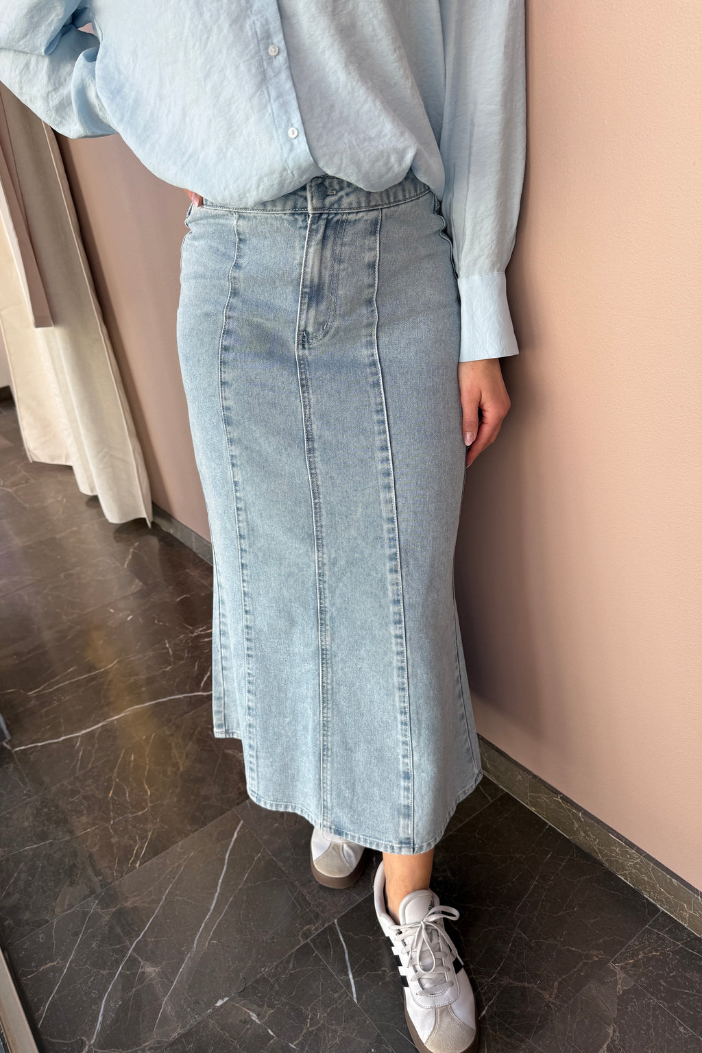AWIRIS HR ANK MERMAID DENIM SKIRT