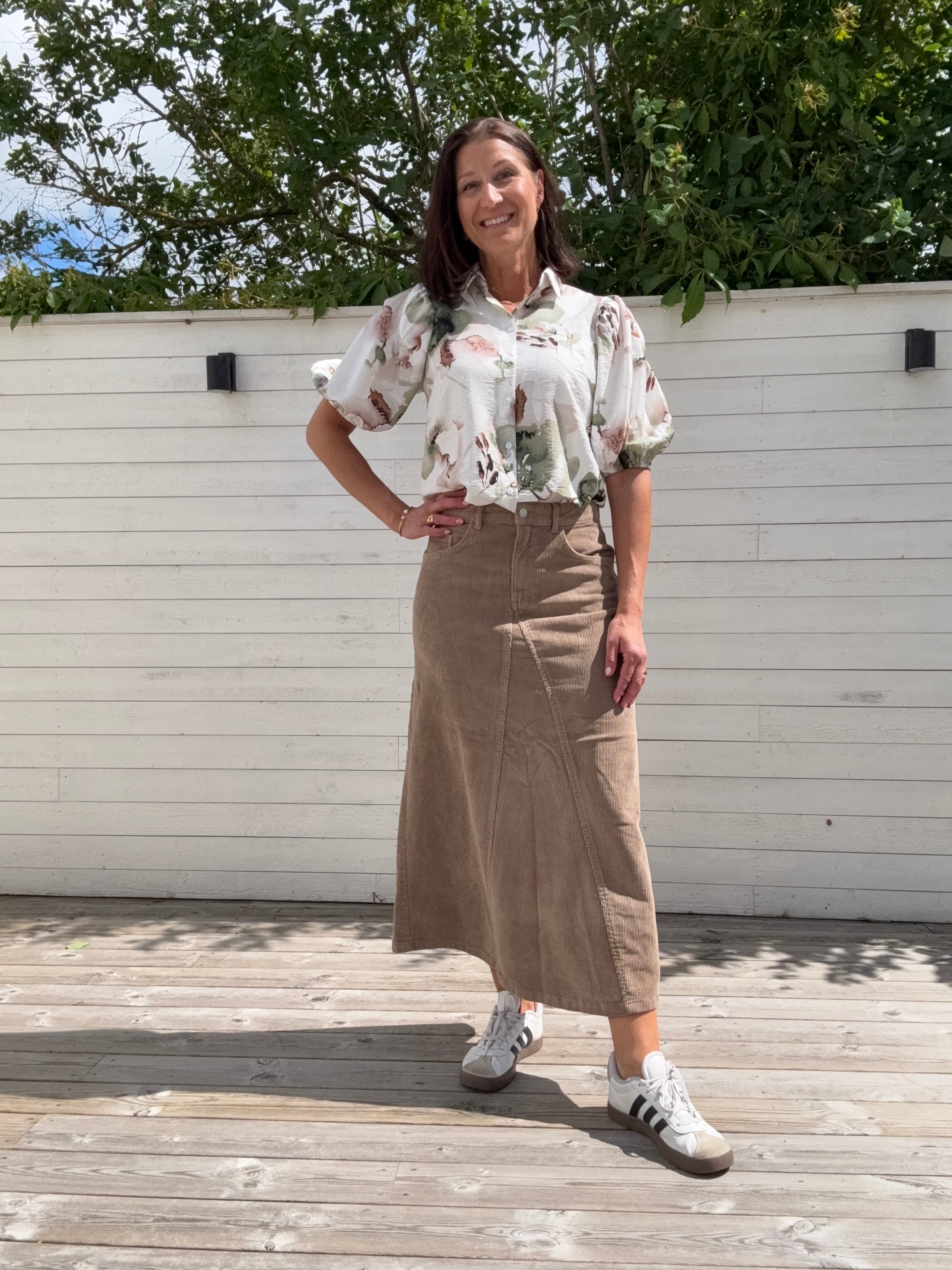 VMGINA HR CALF CORD SKIRT