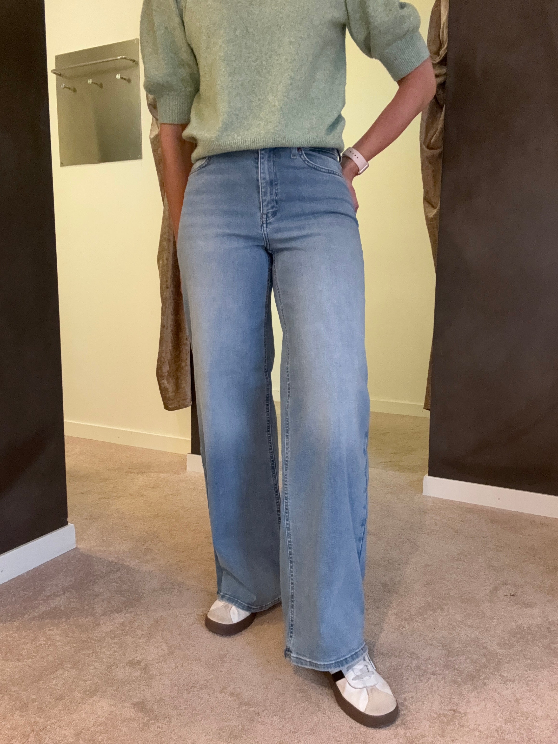 ONLMADISON BLUSH HW WIDE DNM CRO371