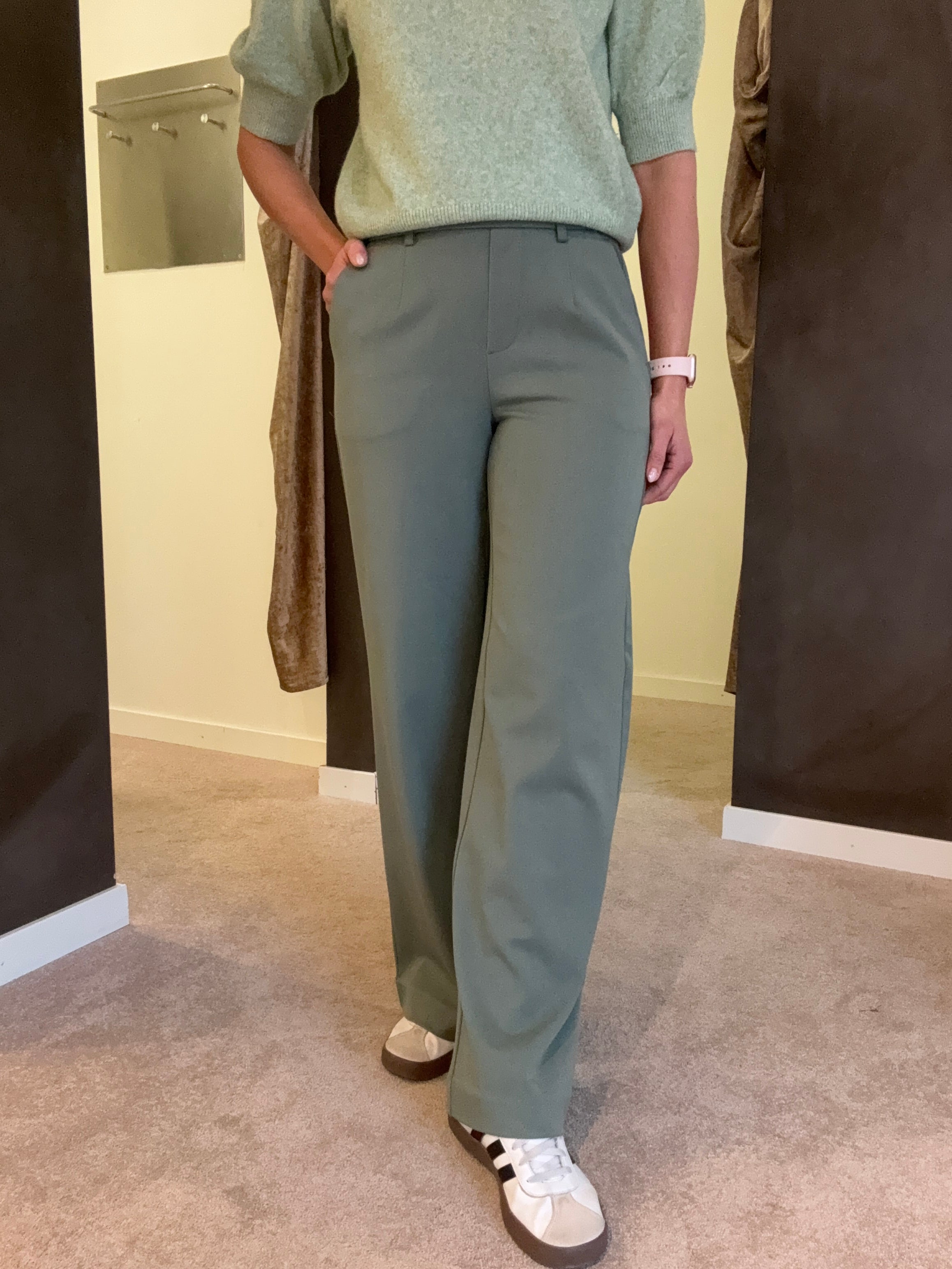 OBJLISA WIDE PANT LAUREL WREATH